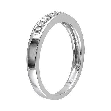 Stella Grace Sterling Silver 1/10 Carat T.W. Diamond Wedding Ring