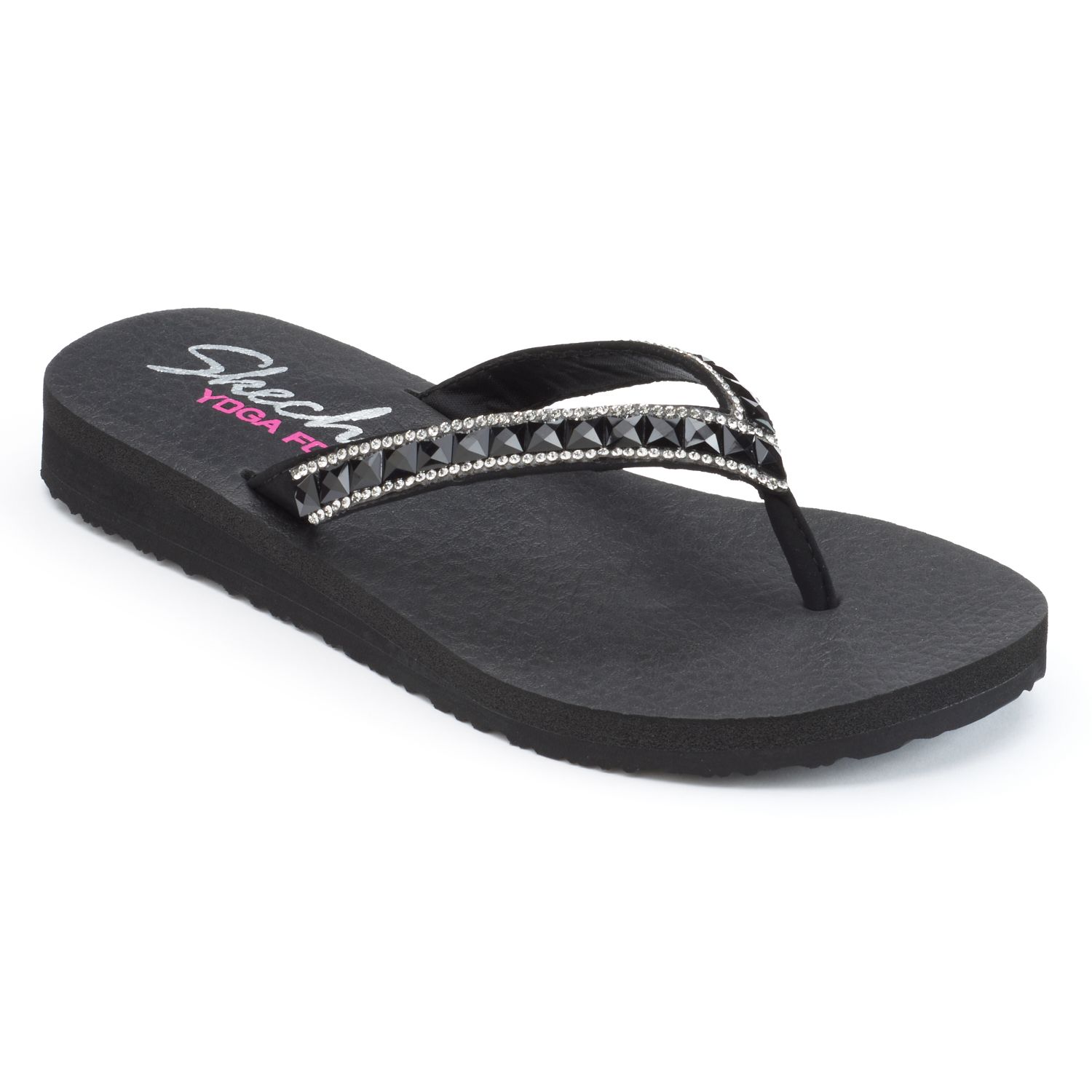 skechers cali beaded wedge sandals