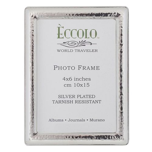 World Traveler Silverplate Narrow Hammered Frame