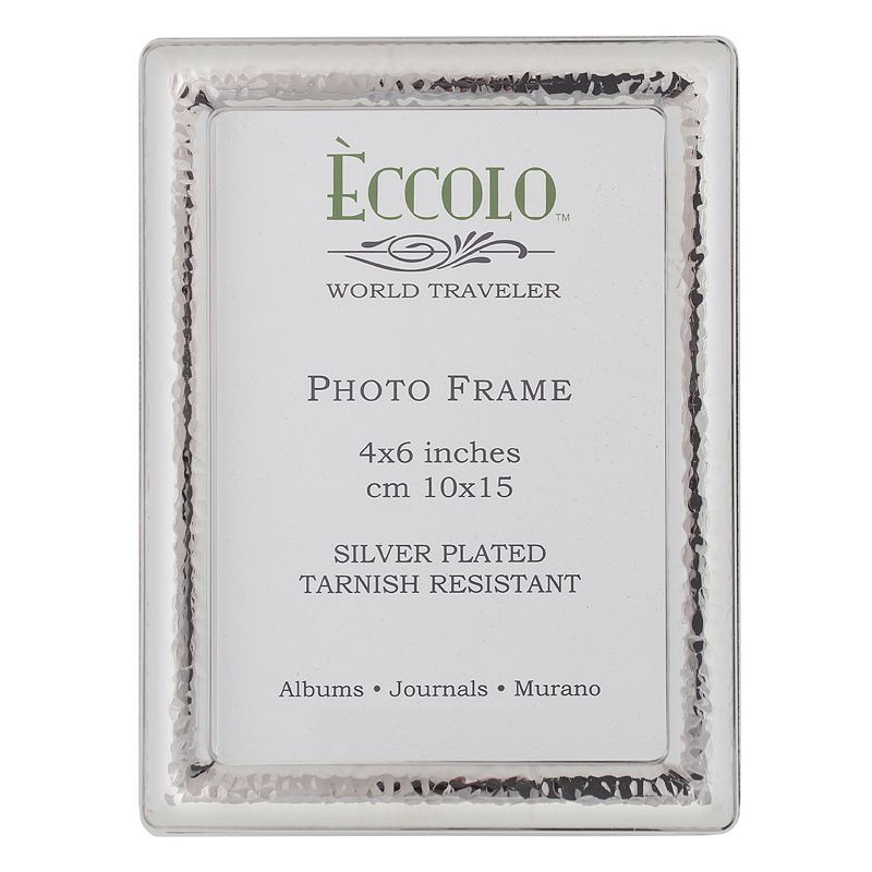 UPC 826635126041 product image for World Traveler Silverplate Narrow Hammered Frame, Silver | upcitemdb.com