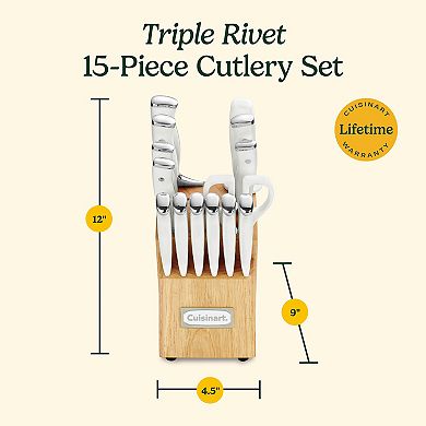 Cuisinart Triple Rivet 15-pc. Cutlery Block Set