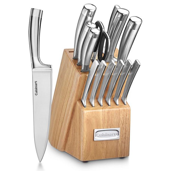 Cuisinart Classic 8pc Colored Stainless Steel Cutlery Set With Acrylic Block  Black - C77-8pmox : Target