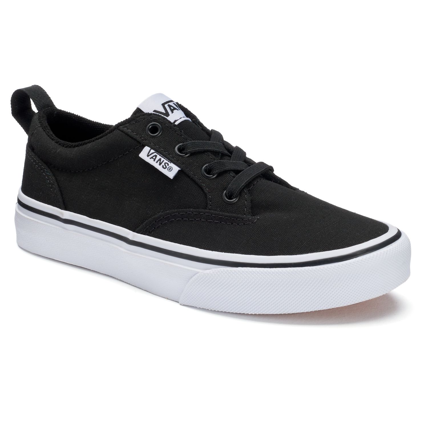 black slip on vans kohls