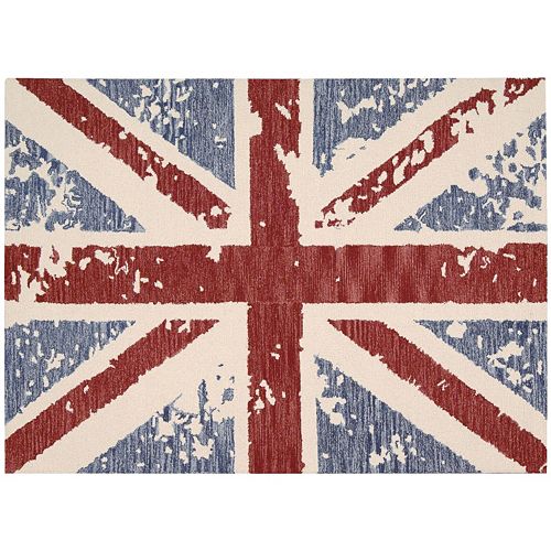 Nourison Siam British Flag Ikat Wool Rug