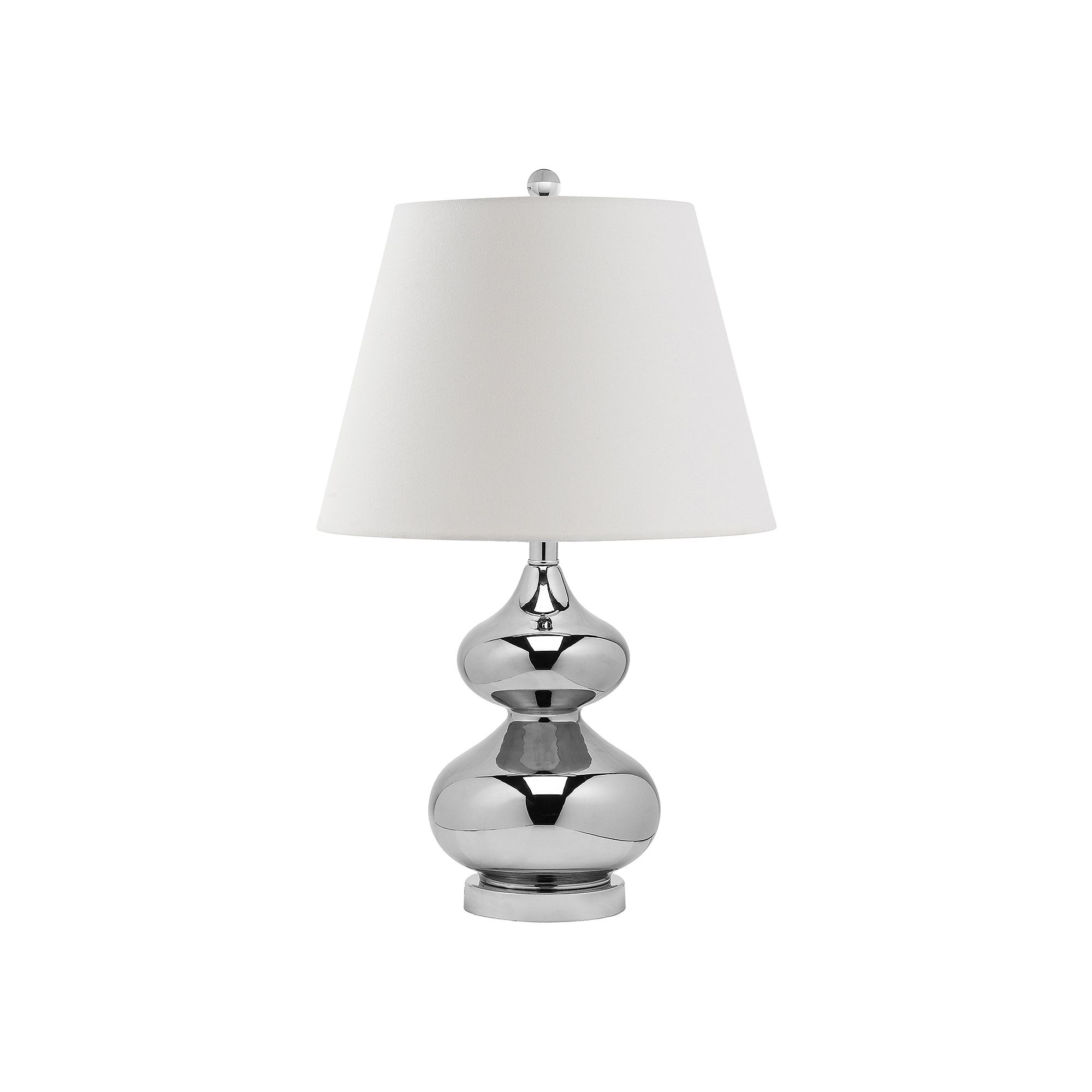 Safavieh Eva Double Gourd Glass Lamp, Silver