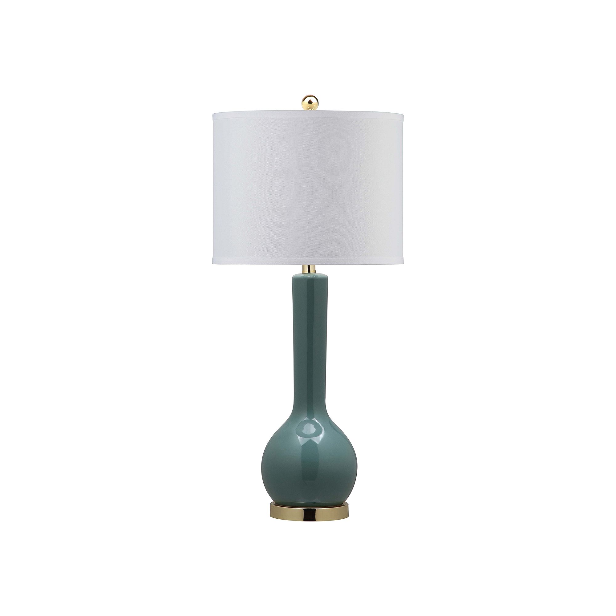 Safavieh Mae Long Neck Ceramic Table Lamp, Marine Blue