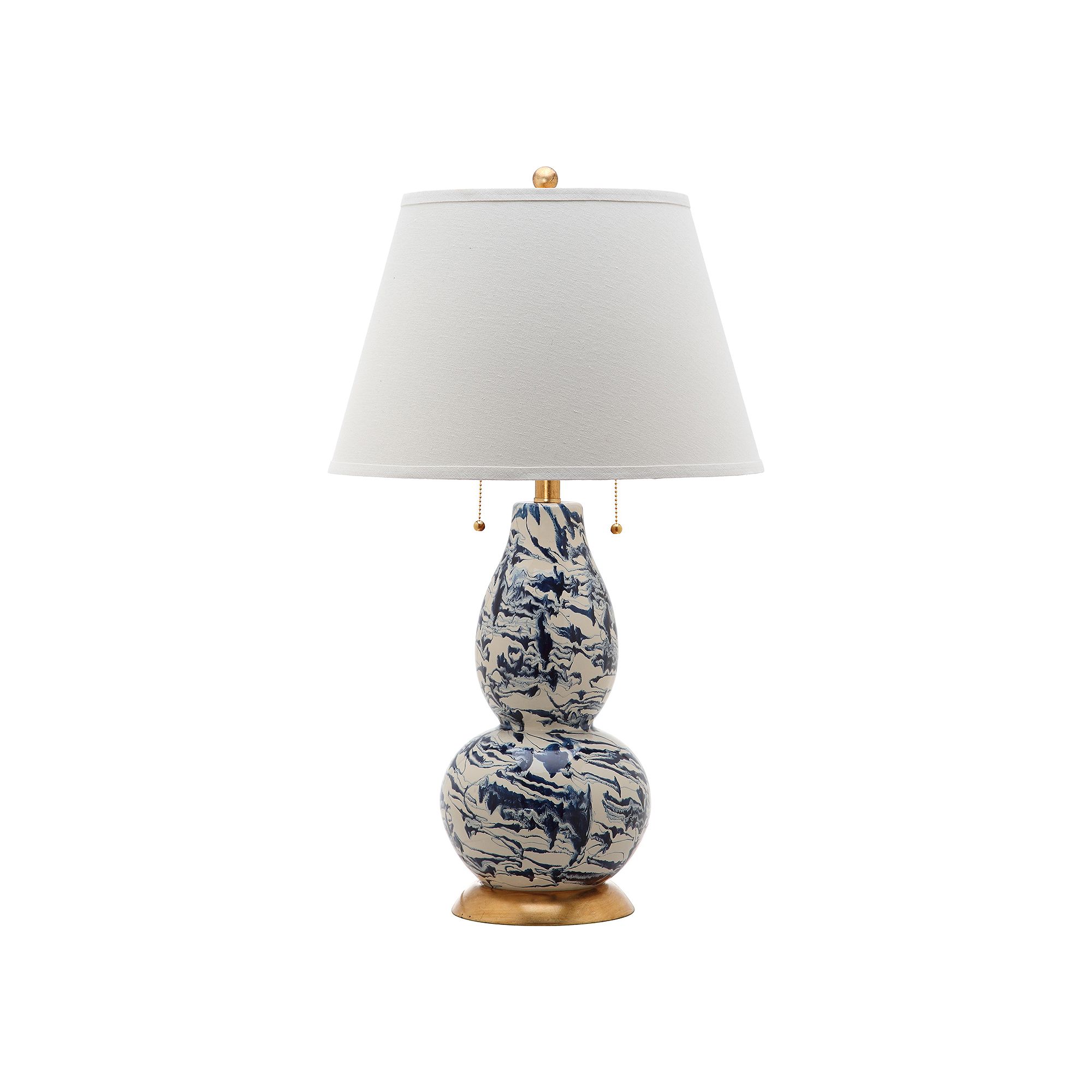 Safavieh Color Swirls Glass Table Lamp, Blue