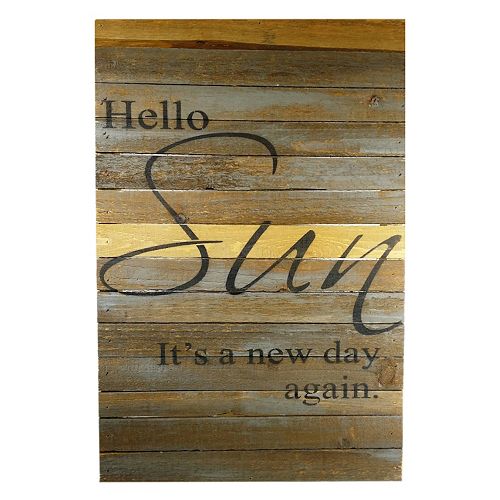 Sweet Bird & Co. ”Hello Sun” Reclaimed Wood Sign