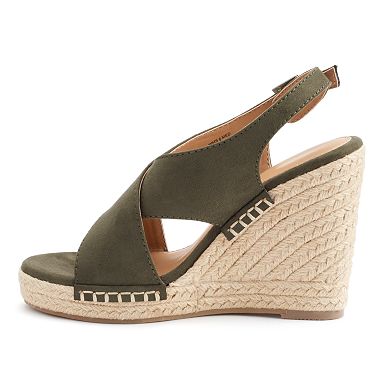 Apt. 9® Women's Cross-Band Wedge Sandals