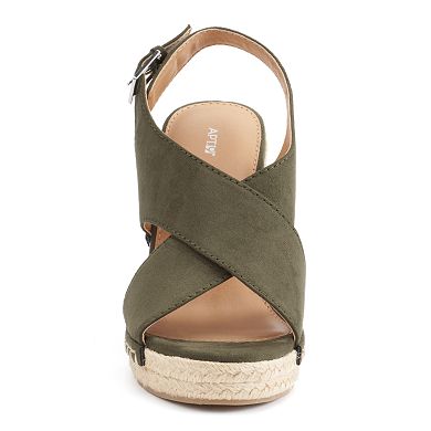 Apt. 9® Women's Cross-Band Wedge Sandals