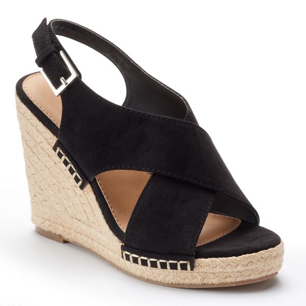 Apt. 9® Women's Cross-Band Wedge Sandals