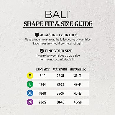 Bali Firm Control Ultra Light Body Shaper with Lace 6552