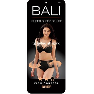 Bali Sheer Sleek Desire Firm Control Shaping Brief 6571