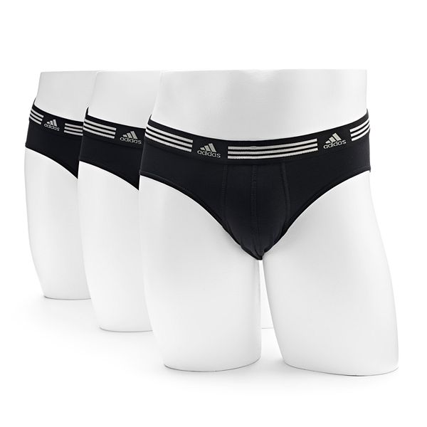adidas Men's Athletic Stretch Cotton Brief Underwear (2-Pack)