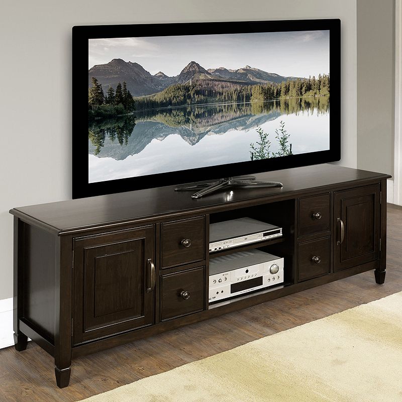 Simpli Home Connaught 72-in. TV Stand, Dark Brown