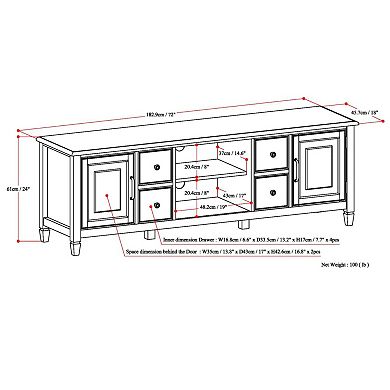 Simpli Home Connaught 72-in. TV Stand