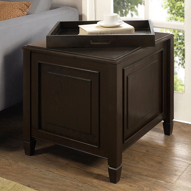 Simpli Home Connaught End Table, Brown