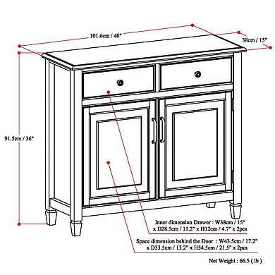 Simpli Home Connaught Entryway Storage Cabinet