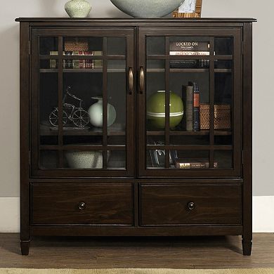 Simpli Home Connaught Tall Storage Cabinet
