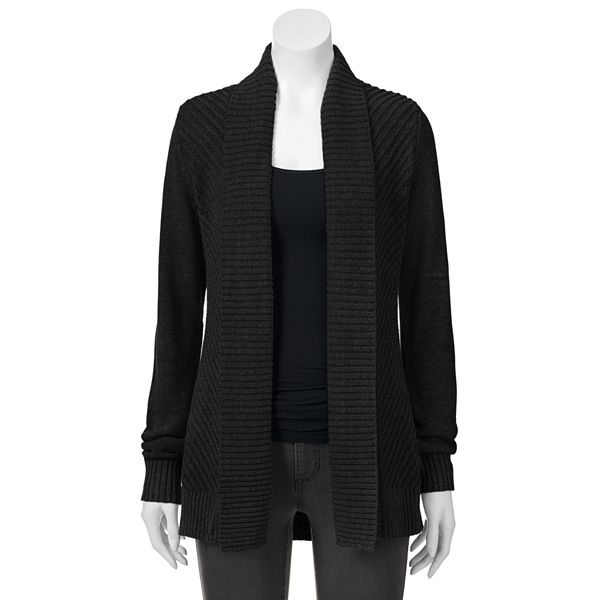 Women's Croft & Barrow® Textured Open-Front Cardigan