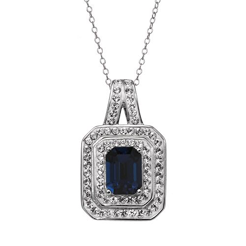 Sterling 'N' Ice Crystal Sterling Silver Tiered Pendant Necklace - Made ...