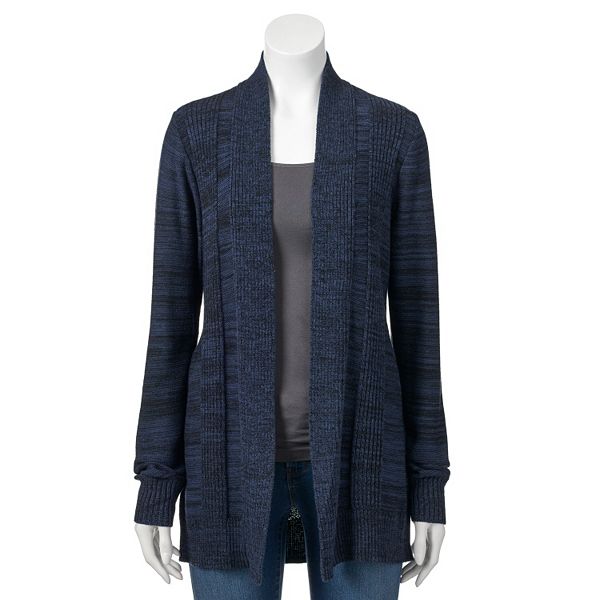 Women's Croft & Barrow® Ribbed Open-Front Cardigan