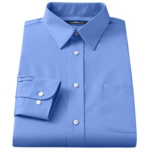 Men's Croft & Barrow庐 Fitted Solid Easy Care Spread-Collar Dress Shirt