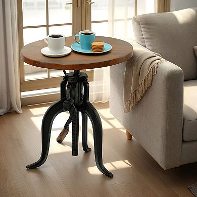 Carolina Living Regan Adjustable Crank Accent Table