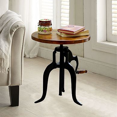Carolina Living Regan Adjustable Crank Accent Table