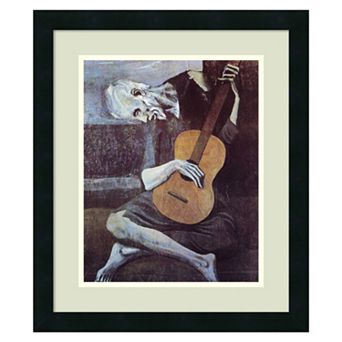 ''The Old Guitarist, 1903'' Framed Wall Art by Pablo Picasso
