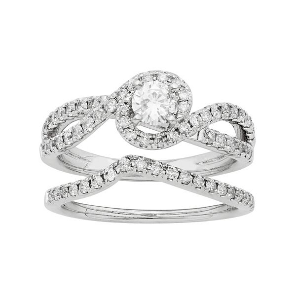 The Regal Collection 14k White Gold IGL Certified 1 Carat T.W. Diamond ...