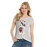 Disney's Minnie Rocks the Dots a Collection by LC Lauren Conrad Striped Graphic Tee - Women's