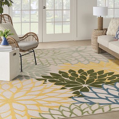 Nourison Aloha Dahlia Tropical Outdoor Rug