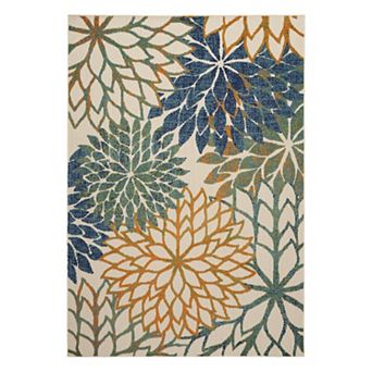 Nourison Aloha Dahlia Tropical Outdoor Rug