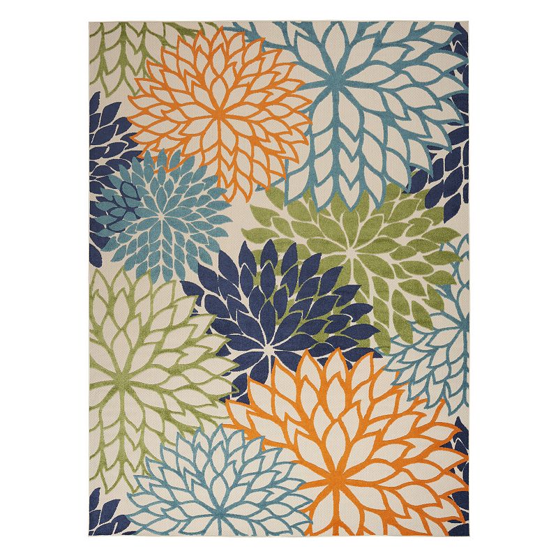 Nourison Aloha Indoor-outdoor Floral Multicolor Area Rug 2ft 3 in x 10 ft 