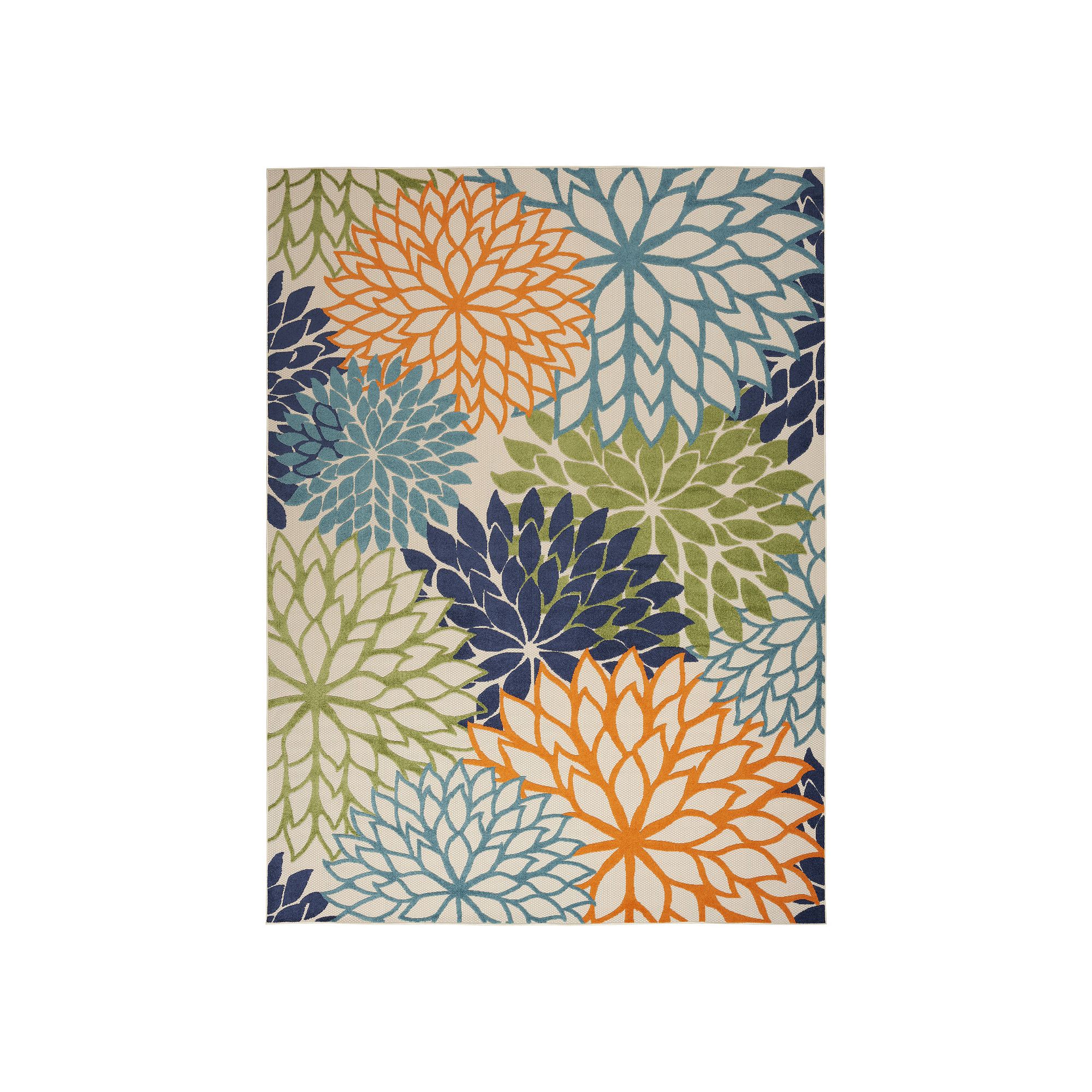 Nourison Aloha Dahlia Tropical Outdoor Rug, Multicolor