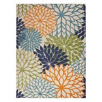 Nourison Aloha Dahlia Tropical Outdoor Rug