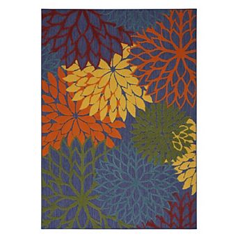 Nourison Aloha Dahlia Tropical Outdoor Rug