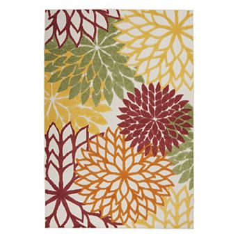 Nourison Aloha Dahlia Tropical Outdoor Rug