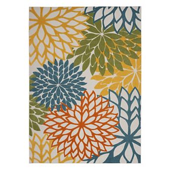 Nourison Aloha Dahlia Tropical Outdoor Rug