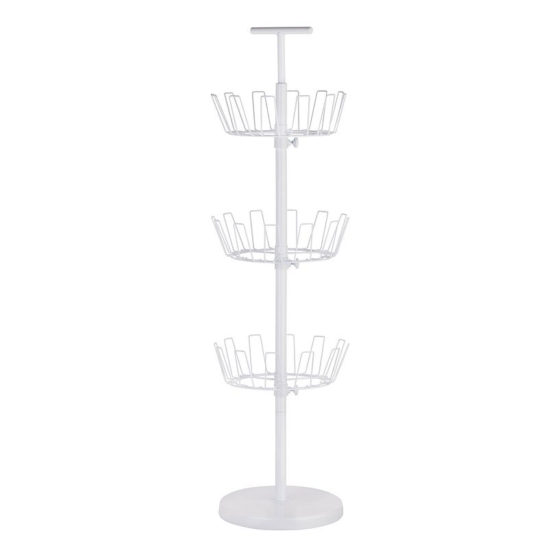 Honey-Can-Do Shoe Tree, White, 4 TIER