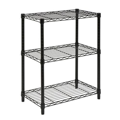 HoneyCanDo 3 Tier Chrome Shelving Unit