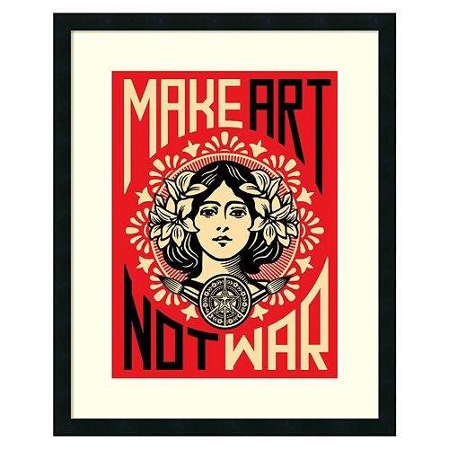 ''Make Art Not War'' Framed Wall Art