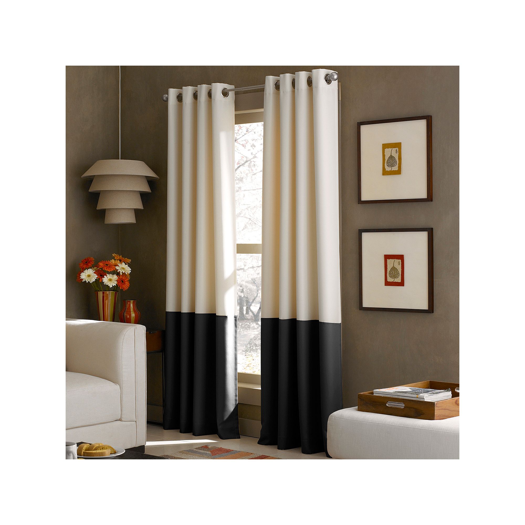 Window Curtainworks 1-Panel Kendall Lined Window Curtain, Ivory