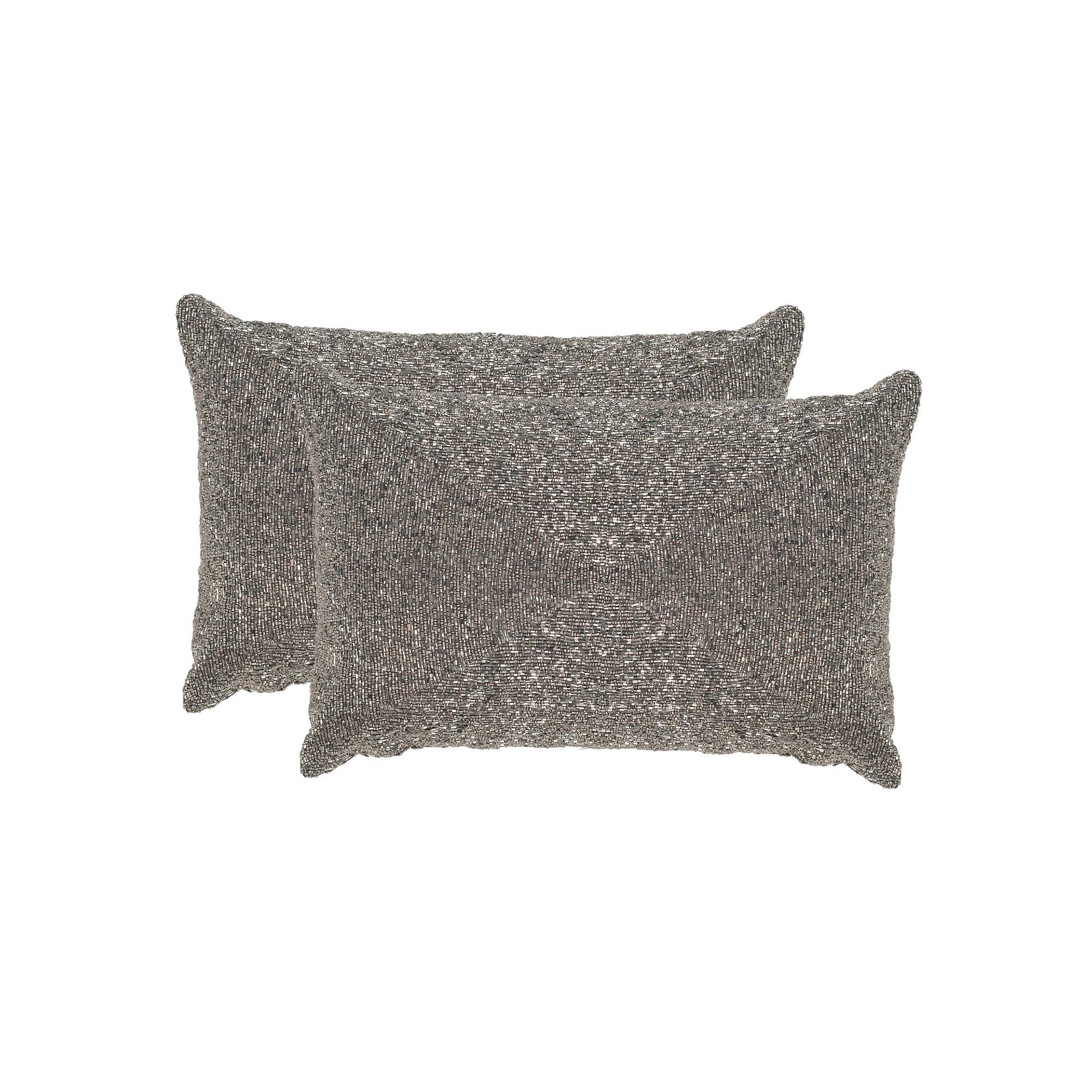 Safavieh Glitter 2-pc. Throw Pillow Set, Sparkling Silver