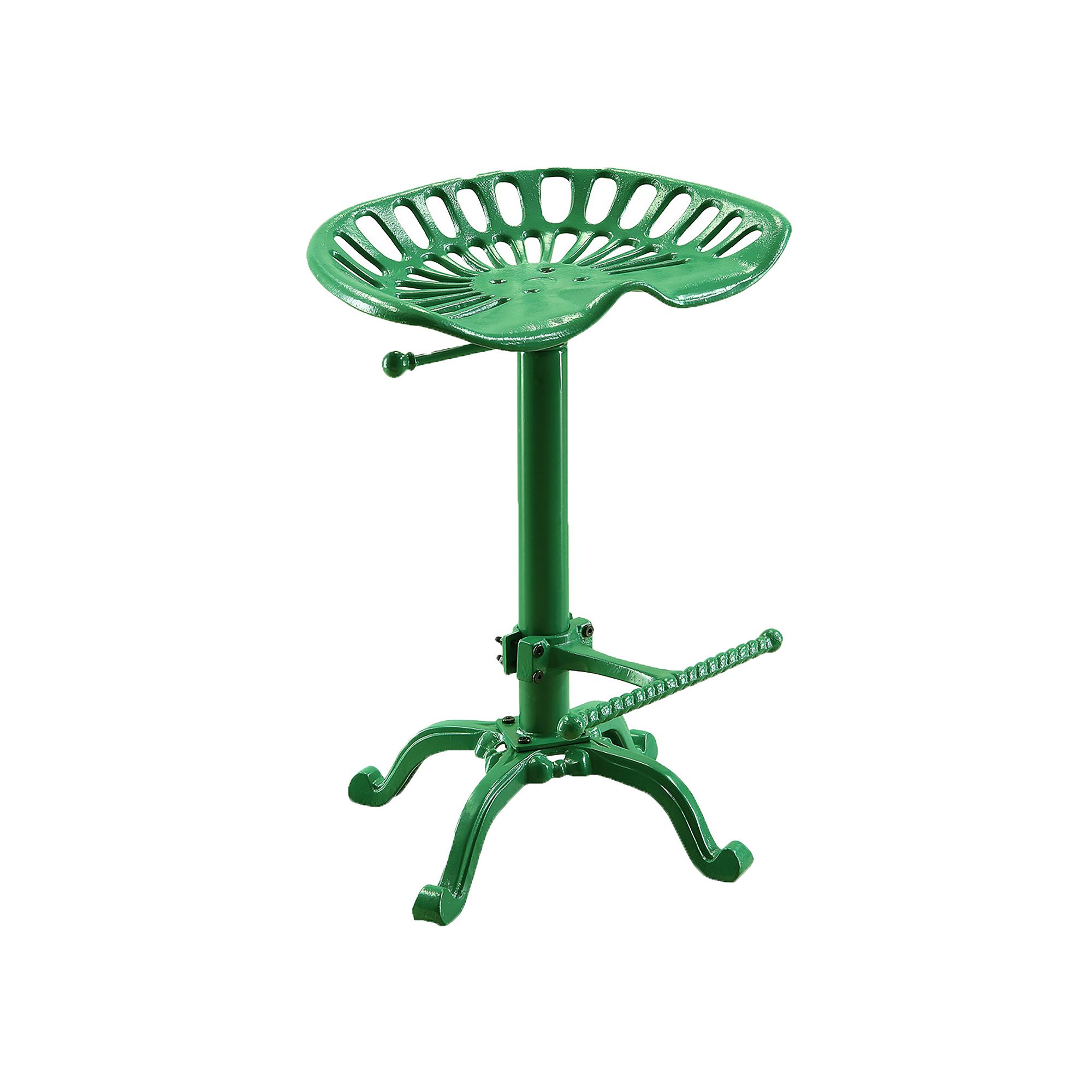 Carolina Living Adjustable Tractor Seat Bar Stool, Green