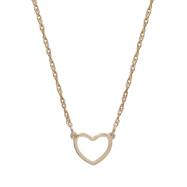 Kohl's double heart on sale necklace