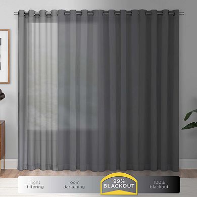 eclipse Round & Round Single Curtain Blackout 1-Panel Window Curtain