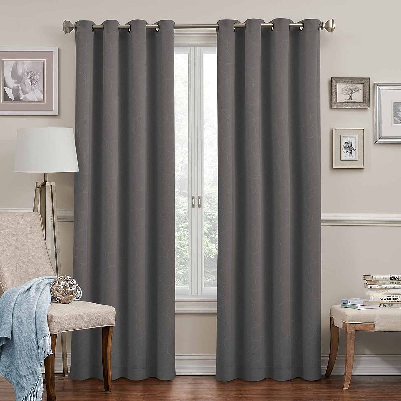 UPC 885308430441 product image for eclipse Round & Round Single Curtain Blackout Window Curtain, Grey, 52X84 | upcitemdb.com