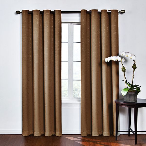 eclipse Round & Round Single Curtain Blackout 1-Panel Window Curtain